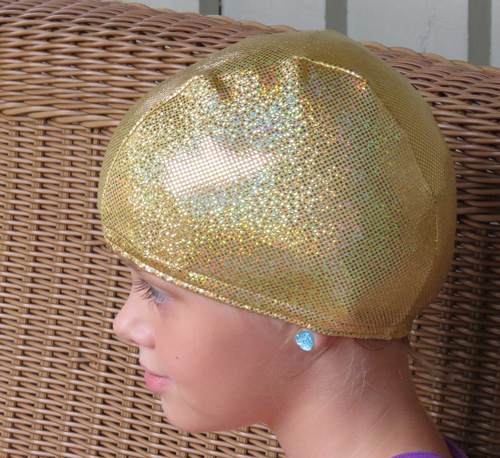 Gold Sparkle Lycra Swim Cap