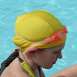 Lycra Swim Cap - Yellow Lemon