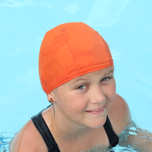 Lycra Swim Cap - Orange