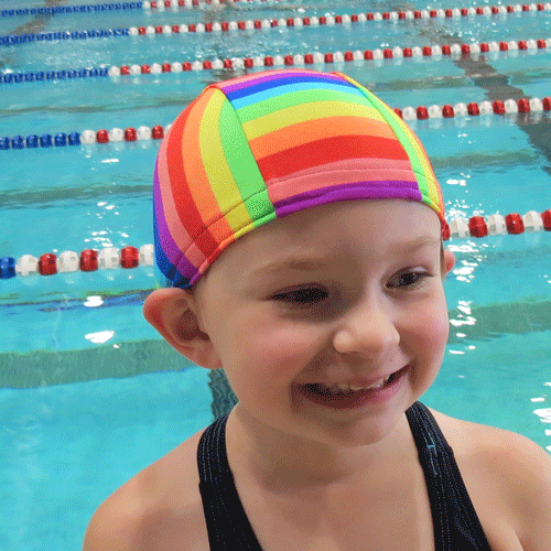 Lycra Swim Cap - Rainbow