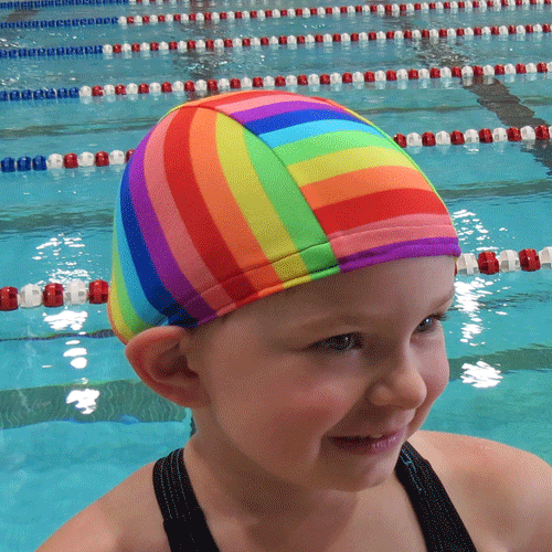 Lycra Swim Cap - Rainbow