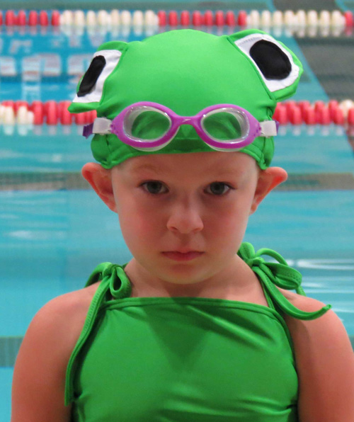 Animal Lycra Swim Cap - Frog