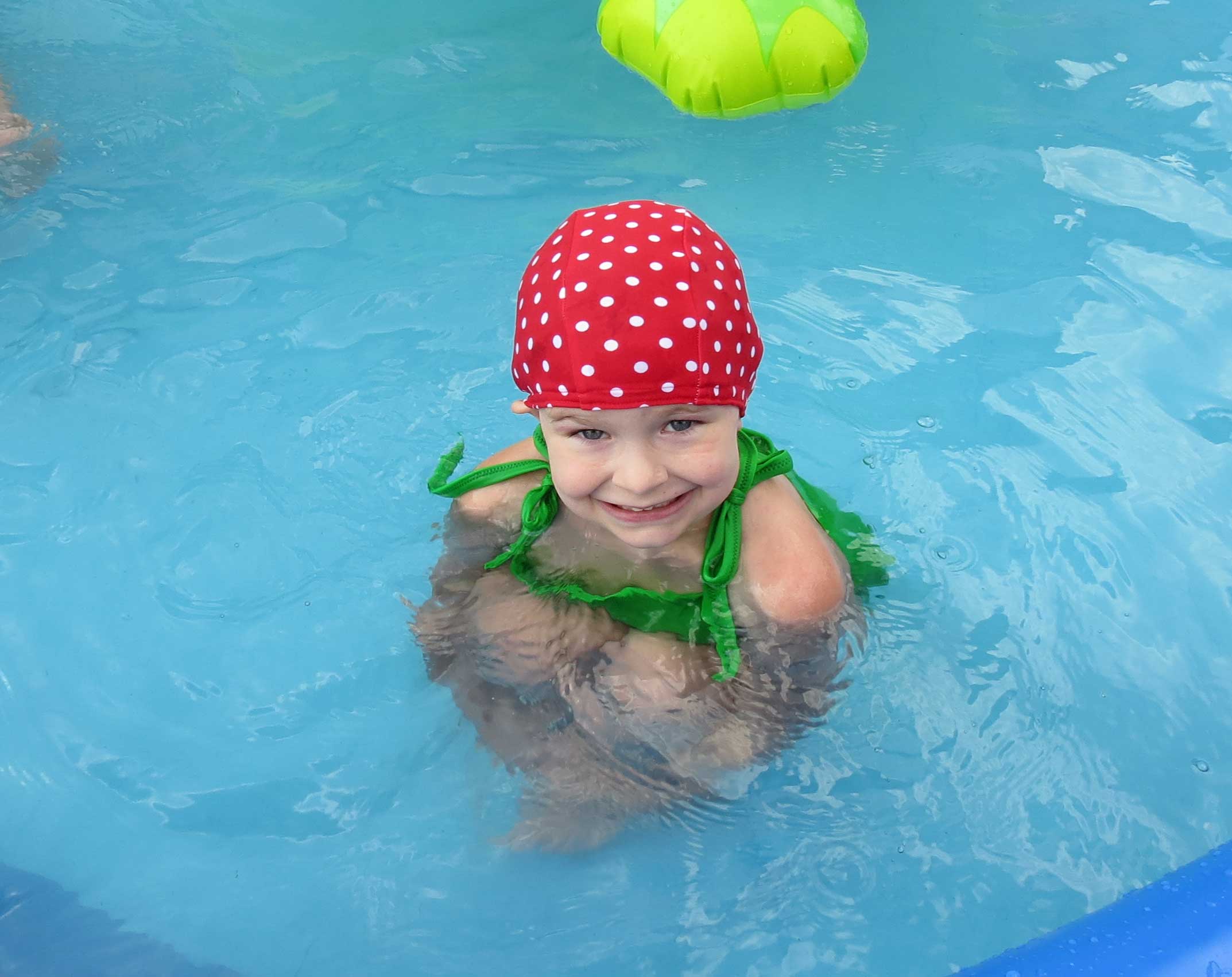 Lycra Swim Cap - Red Polka Dot
